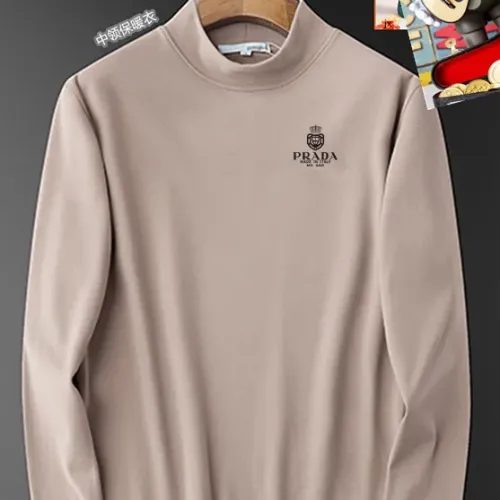 Wholesale Prada T-Shirts Long Sleeved For Men #1421420 $40.00 USD, Wholesale Quality Replica Prada T-Shirts