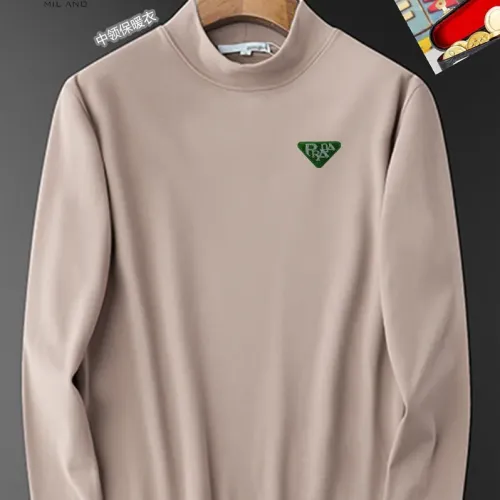 Wholesale Prada T-Shirts Long Sleeved For Men #1421449 $40.00 USD, Wholesale Quality Replica Prada T-Shirts