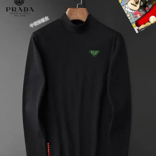 Wholesale Prada T-Shirts Long Sleeved For Men #1421450 $40.00 USD, Wholesale Quality Replica Prada T-Shirts