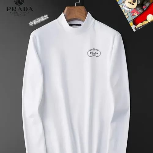 Wholesale Prada T-Shirts Long Sleeved For Men #1421454 $40.00 USD, Wholesale Quality Replica Prada T-Shirts