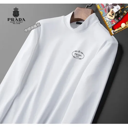 Replica Prada T-Shirts Long Sleeved For Men #1421454 $40.00 USD for Wholesale
