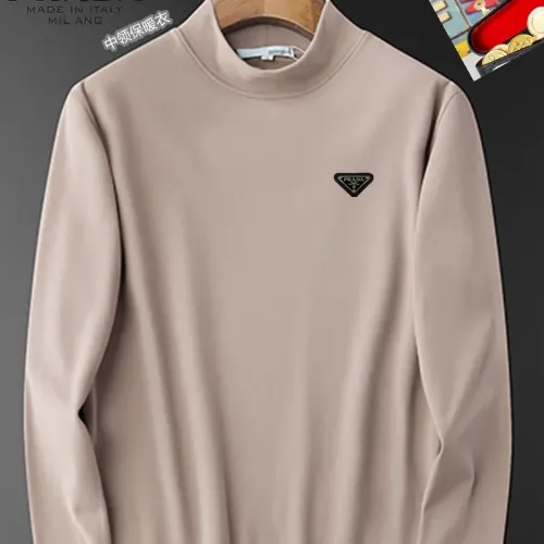 Wholesale Prada T-Shirts Long Sleeved For Men #1421458 $40.00 USD, Wholesale Quality Replica Prada T-Shirts