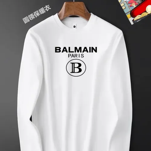 Wholesale Balmain T-Shirts Long Sleeved For Men #1421481 $40.00 USD, Wholesale Quality Replica Balmain T-Shirts