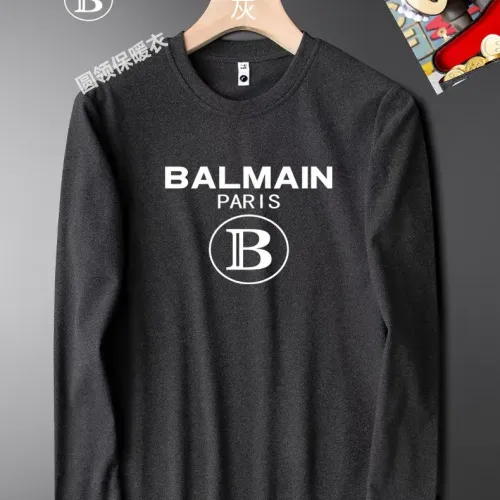 Wholesale Balmain T-Shirts Long Sleeved For Men #1421482 $40.00 USD, Wholesale Quality Replica Balmain T-Shirts