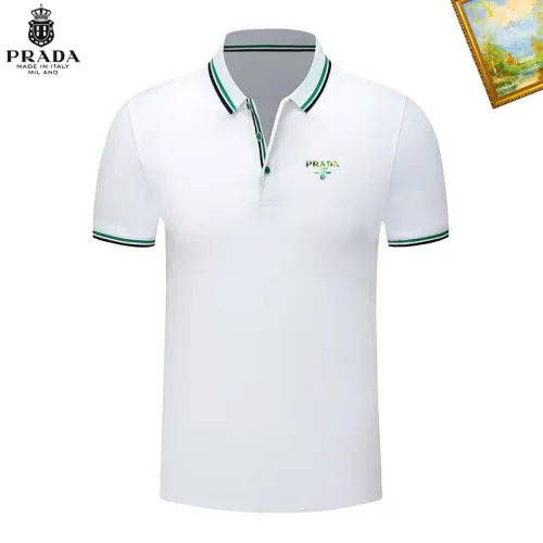 Wholesale Prada T-Shirts Short Sleeved For Men #1421605 $29.00 USD, Wholesale Quality Replica Prada T-Shirts