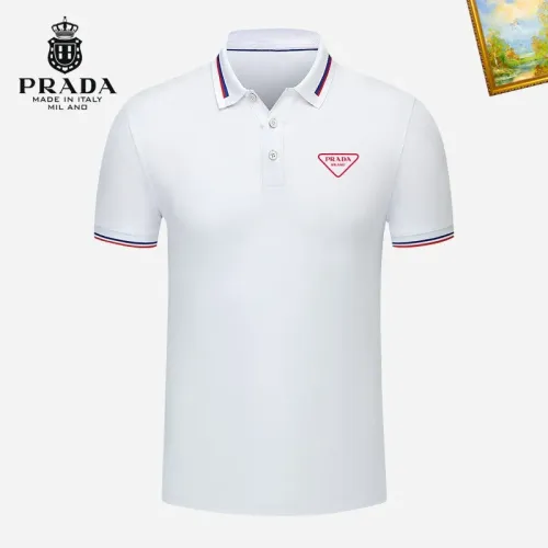 Wholesale Prada T-Shirts Short Sleeved For Men #1421679 $29.00 USD, Wholesale Quality Replica Prada T-Shirts