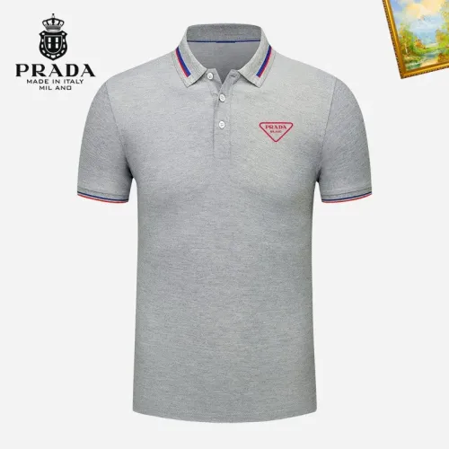 Wholesale Prada T-Shirts Short Sleeved For Men #1421680 $29.00 USD, Wholesale Quality Replica Prada T-Shirts