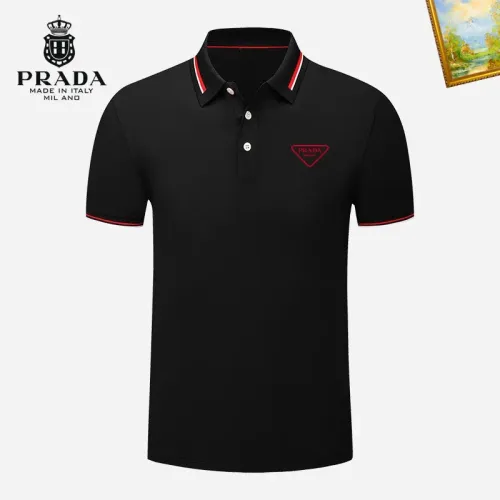 Wholesale Prada T-Shirts Short Sleeved For Men #1421683 $29.00 USD, Wholesale Quality Replica Prada T-Shirts