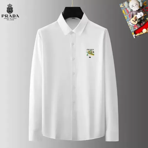 Wholesale Prada Shirts Long Sleeved For Men #1421757 $40.00 USD, Wholesale Quality Replica Prada Shirts