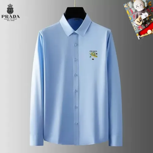 Wholesale Prada Shirts Long Sleeved For Men #1421758 $40.00 USD, Wholesale Quality Replica Prada Shirts