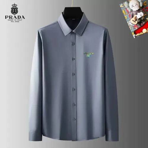 Wholesale Prada Shirts Long Sleeved For Men #1421775 $40.00 USD, Wholesale Quality Replica Prada Shirts