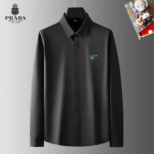 Wholesale Prada Shirts Long Sleeved For Men #1421776 $40.00 USD, Wholesale Quality Replica Prada Shirts