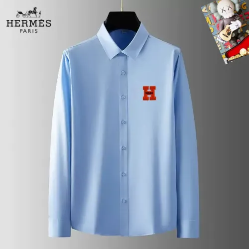 Wholesale Hermes Shirts Long Sleeved For Men #1421790 $40.00 USD, Wholesale Quality Replica Hermes Shirts
