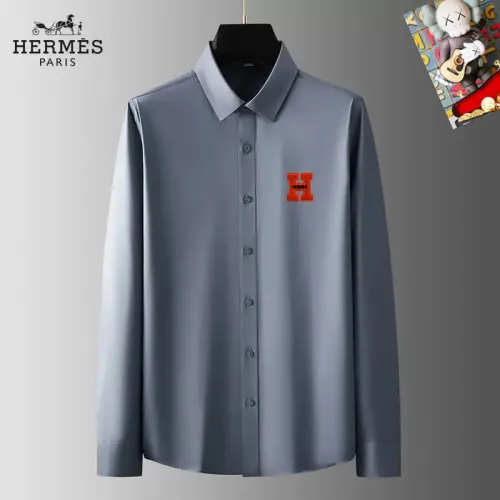 Wholesale Hermes Shirts Long Sleeved For Men #1421791 $40.00 USD, Wholesale Quality Replica Hermes Shirts