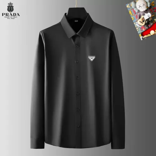 Wholesale Prada Shirts Long Sleeved For Men #1421796 $40.00 USD, Wholesale Quality Replica Prada Shirts