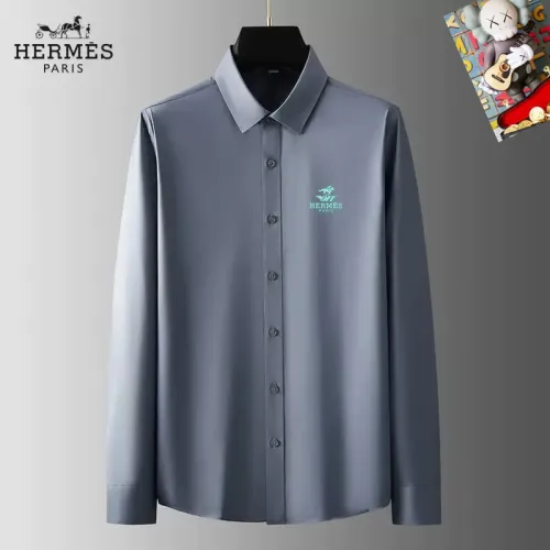 Wholesale Hermes Shirts Long Sleeved For Men #1421802 $40.00 USD, Wholesale Quality Replica Hermes Shirts