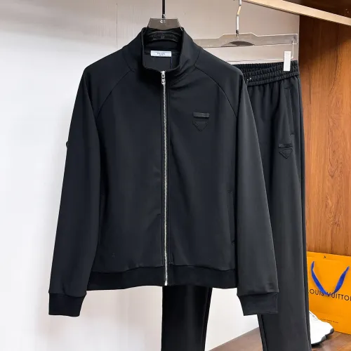 Wholesale Prada Tracksuits Long Sleeved For Men #1421957 $112.00 USD, Wholesale Quality Replica Prada Tracksuits