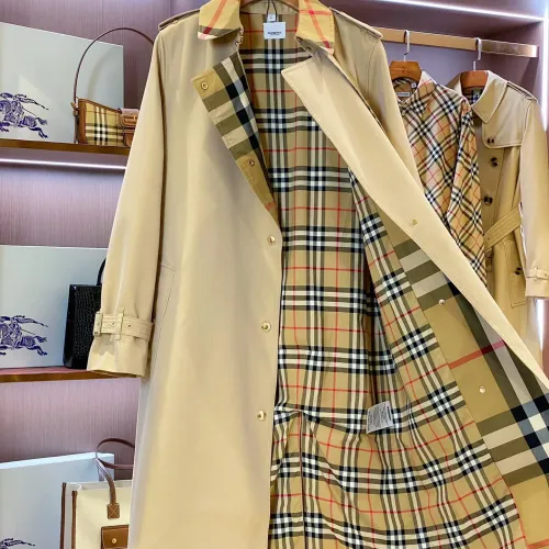 Replica Burberry Trench Coat Long Sleeved For Women #1422005 $162.00 USD for Wholesale