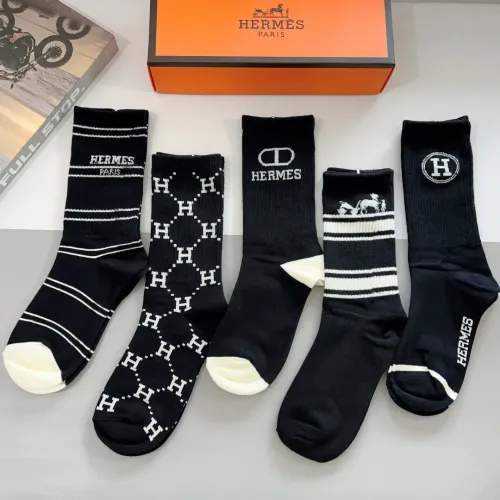 Replica Hermes Socks #1422394 $29.00 USD for Wholesale