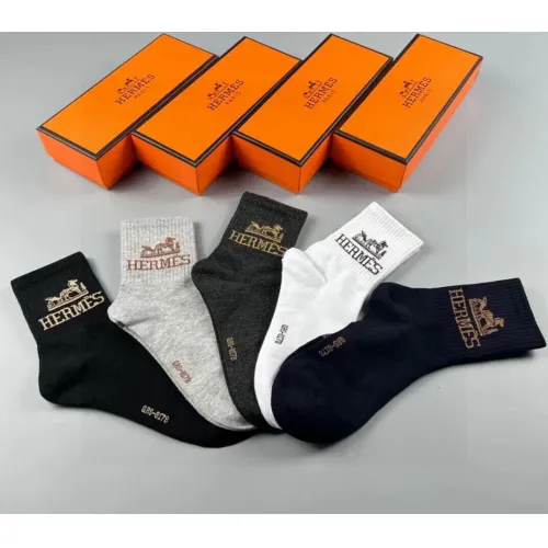 Replica Hermes Socks For Men #1422574 $25.00 USD for Wholesale
