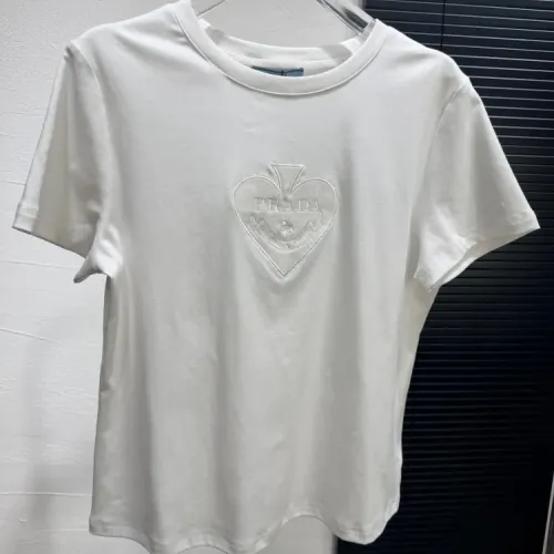 Wholesale Prada T-Shirts Short Sleeved For Women #1422621 $60.00 USD, Wholesale Quality Replica Prada T-Shirts