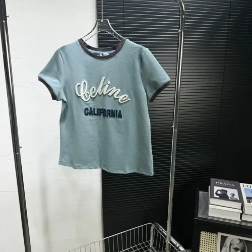 Wholesale Celine T-Shirts Short Sleeved For Women #1422631 $52.00 USD, Wholesale Quality Replica Celine T-Shirts