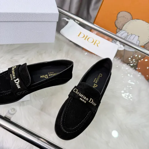 Replica Christian Dior Leather Shoes For Women #1422845 $105.00 USD for Wholesale