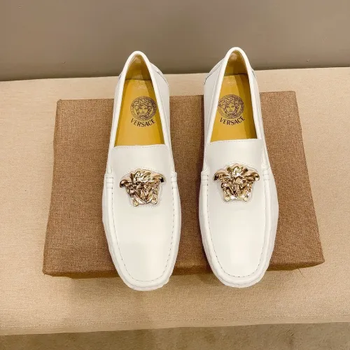 Wholesale Versace Leather Shoes For Men #1423011 $76.00 USD, Wholesale Quality Replica Versace Leather Shoes
