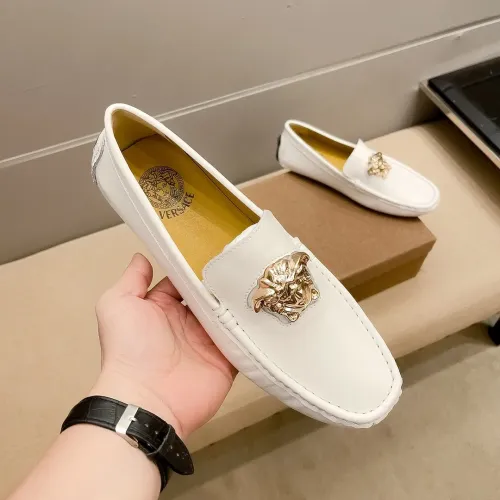 Replica Versace Leather Shoes For Men #1423011 $76.00 USD for Wholesale