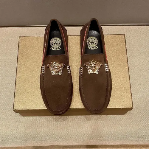 Wholesale Versace Leather Shoes For Men #1423013 $76.00 USD, Wholesale Quality Replica Versace Leather Shoes