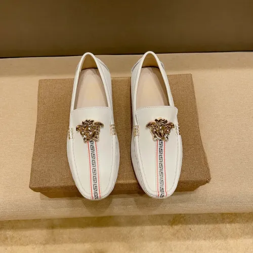 Wholesale Versace Leather Shoes For Men #1423015 $80.00 USD, Wholesale Quality Replica Versace Leather Shoes