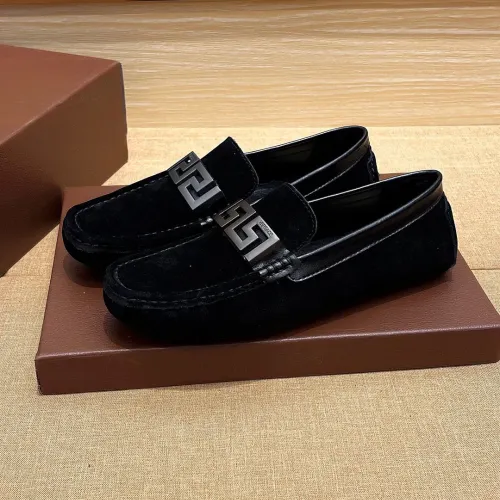 Wholesale Versace Leather Shoes For Men #1423018 $76.00 USD, Wholesale Quality Replica Versace Leather Shoes