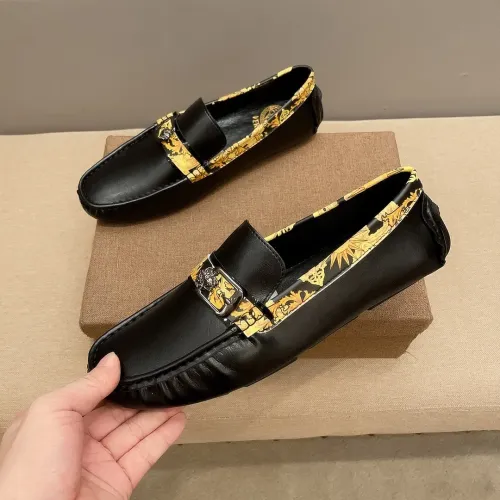 Replica Versace Leather Shoes For Men #1423030 $76.00 USD for Wholesale