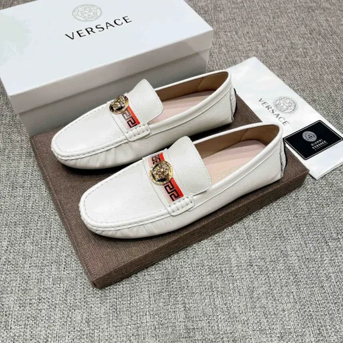 Wholesale Versace Leather Shoes For Men #1423059 $80.00 USD, Wholesale Quality Replica Versace Leather Shoes