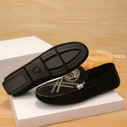 Replica Versace Leather Shoes For Men #1423098 $76.00 USD for Wholesale