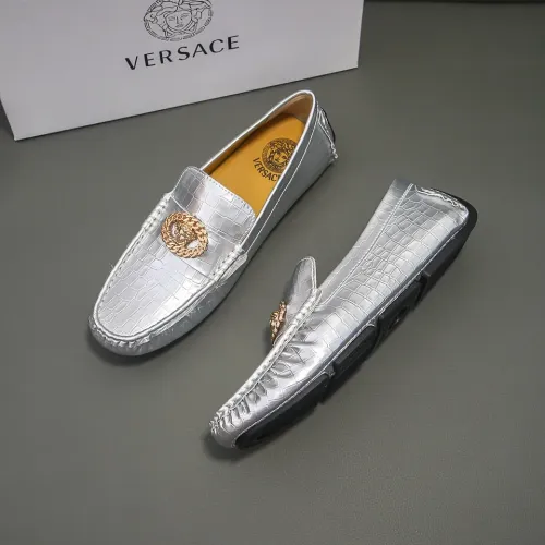 Wholesale Versace Leather Shoes For Men #1423105 $76.00 USD, Wholesale Quality Replica Versace Leather Shoes