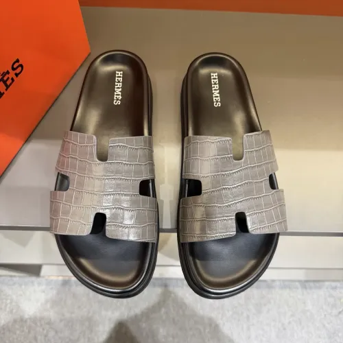 Replica Hermes Slippers For Men #1423161 $52.00 USD for Wholesale