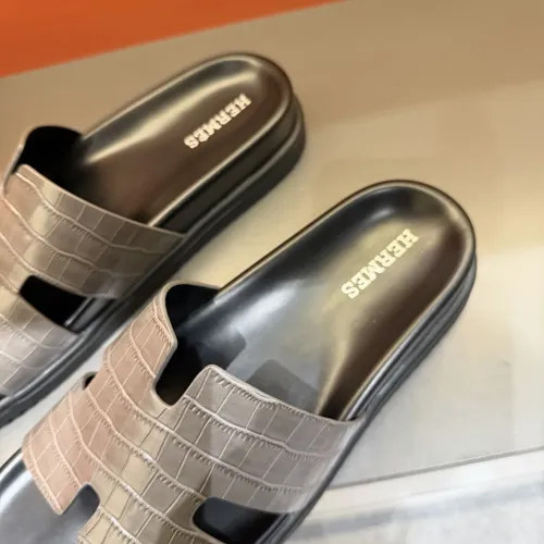 Replica Hermes Slippers For Men #1423161 $52.00 USD for Wholesale