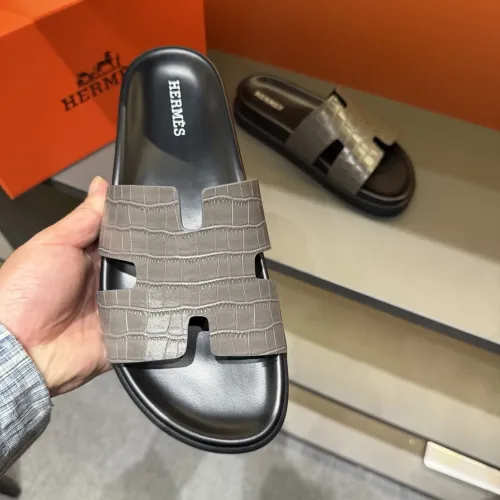 Replica Hermes Slippers For Men #1423161 $52.00 USD for Wholesale