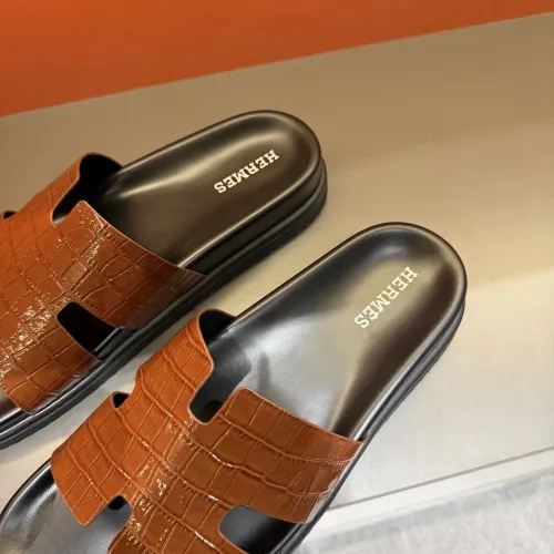 Replica Hermes Slippers For Men #1423165 $52.00 USD for Wholesale