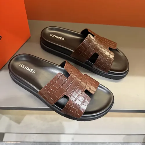 Replica Hermes Slippers For Men #1423166 $52.00 USD for Wholesale
