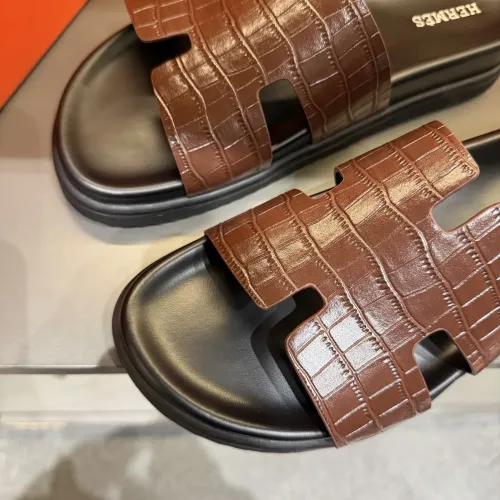 Replica Hermes Slippers For Men #1423166 $52.00 USD for Wholesale