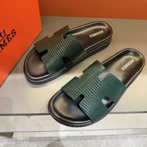 Replica Hermes Slippers For Men #1423169 $52.00 USD for Wholesale