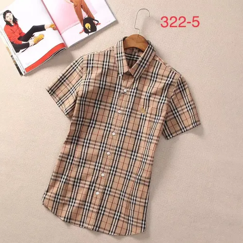 Wholesale Burberry Shirts Short Sleeved For Women #1423745 $36.00 USD, Wholesale Quality Replica Burberry Shirts