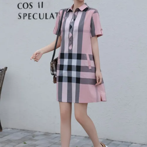 Replica Burberry Dresses Short Sleeved For Women #1423751 $76.00 USD for Wholesale
