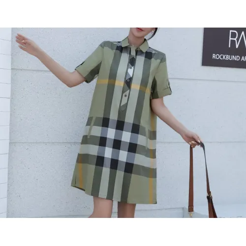 Wholesale Burberry Dresses Short Sleeved For Women #1423754 $76.00 USD, Wholesale Quality Replica Burberry Dresses