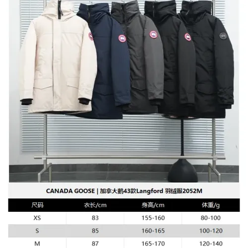 Replica Canada Goose Down Feather Coat Long Sleeved For Unisex #1423761 $160.00 USD for Wholesale