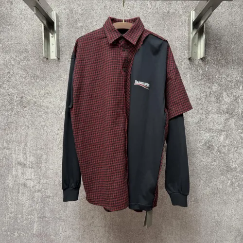 Wholesale Balenciaga Shirts Long Sleeved For Men #1424800 $98.00 USD, Wholesale Quality Replica Balenciaga Shirts