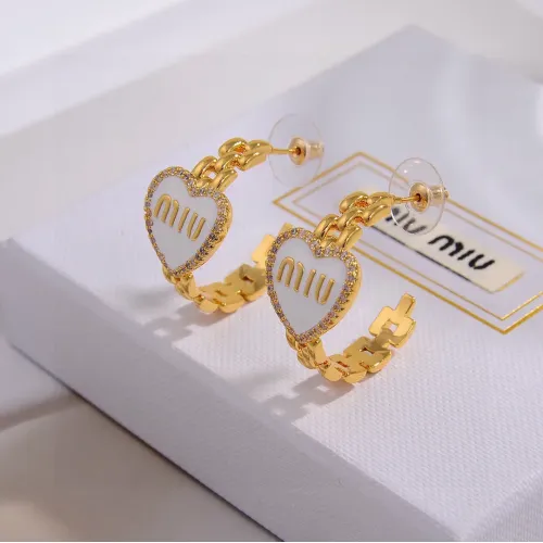Wholesale MIU MIU Earrings For Women #1424872 $27.00 USD, Wholesale Quality Replica MIU MIU Earrings
