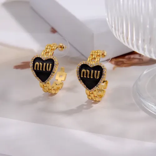 Replica MIU MIU Earrings For Women #1424873 $27.00 USD for Wholesale